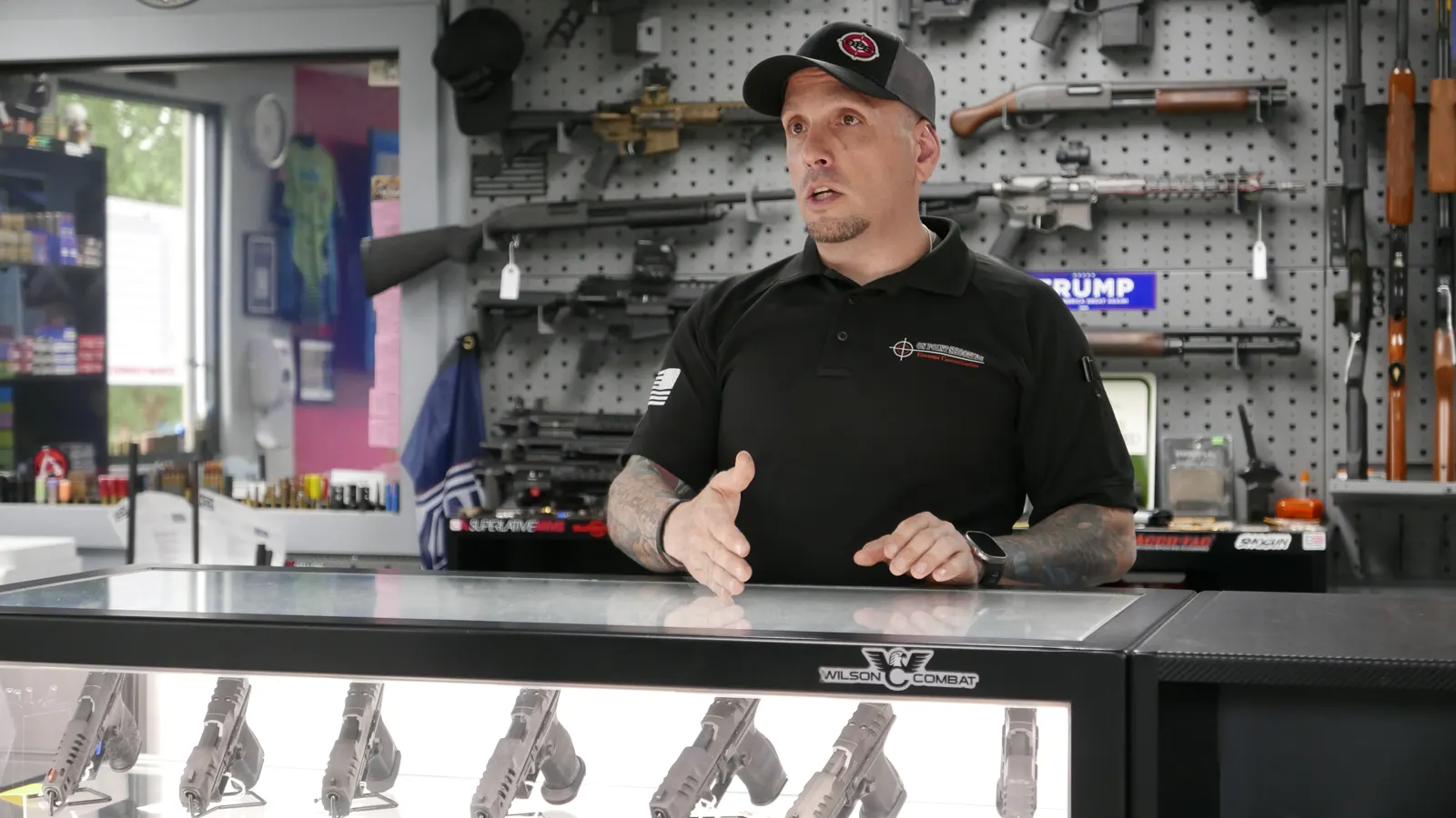 Mike at the On Point Shooting counter in Swedesboro, NJ